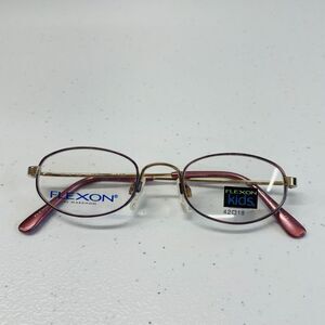 FLEXON KIDS EYEGLASSES FRAME MARCHON 87 FULL RIM 42-18-125 Lilac/Gep Gold Japan